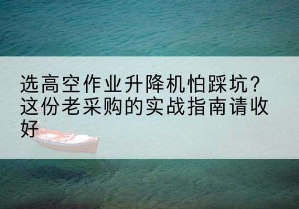 安顺高空作业升降机厂家推荐-选高空作业升降机怕踩坑？这份老采购的实战指南请收好